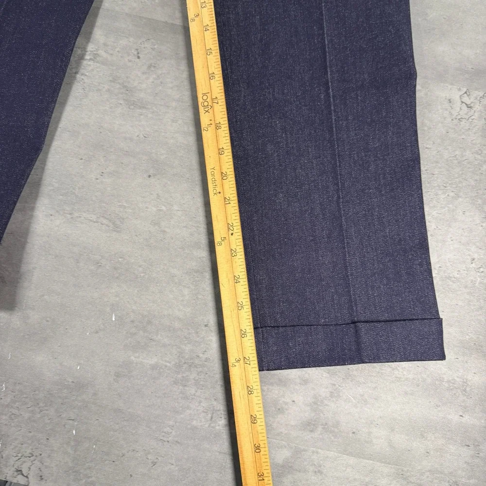 Marini Gurkha Pant Trousers Mens 31 Pleated Side Tab Indigo Denim Cuffed NEW